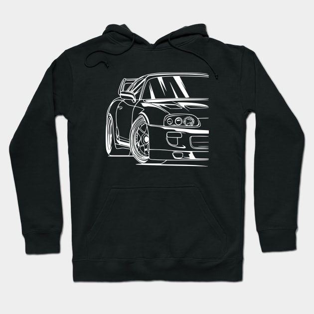 Supra 2JZ JDM Tuning 90s Car Hoodie by Automotive Apparel & Accessoires